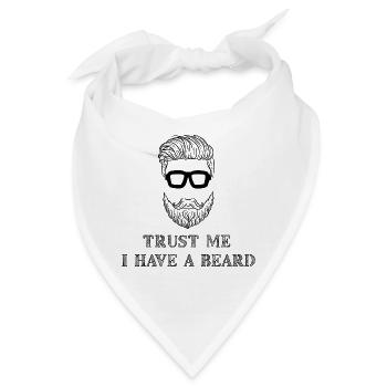Bartträger Bart Statement Schnurrbart Humorvoll - Bandana - Weiß - Vorne