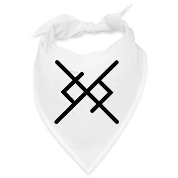 Ewige Liebe in Wikingerrunen - Bandana - Weiß - Vorne