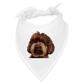 Schnoodle Doodle Dog - Bandana - Weiß - Vorne