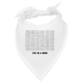 Ich bin ein Nerd - Bandana - Weiß - Vorne
