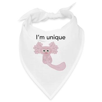 Ich bin einzigartig Axolotl - Bandana - Weiß - Vorne