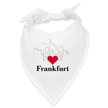Frankfurt, Deutschland, Börse, Wolkenkratzer - Bandana - Weiß - Vorne