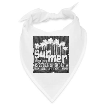 Am Meer - Le Gurp Frankreich - Bandana - Weiß - Vorne