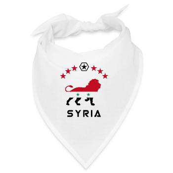 Syrien Löwen Design - Bandana - Weiß - Vorne