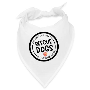 Diensthund Rettungshund Suchhund Pfote - Bandana - Weiß - Vorne