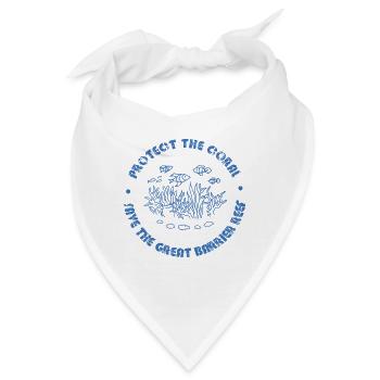 Protect the coral save the great barrier reef. - Bandana - Weiß - Vorne