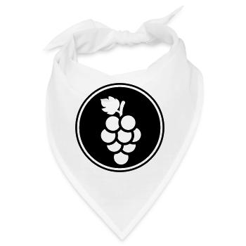 weintrauben - Bandana - Weiß - Vorne