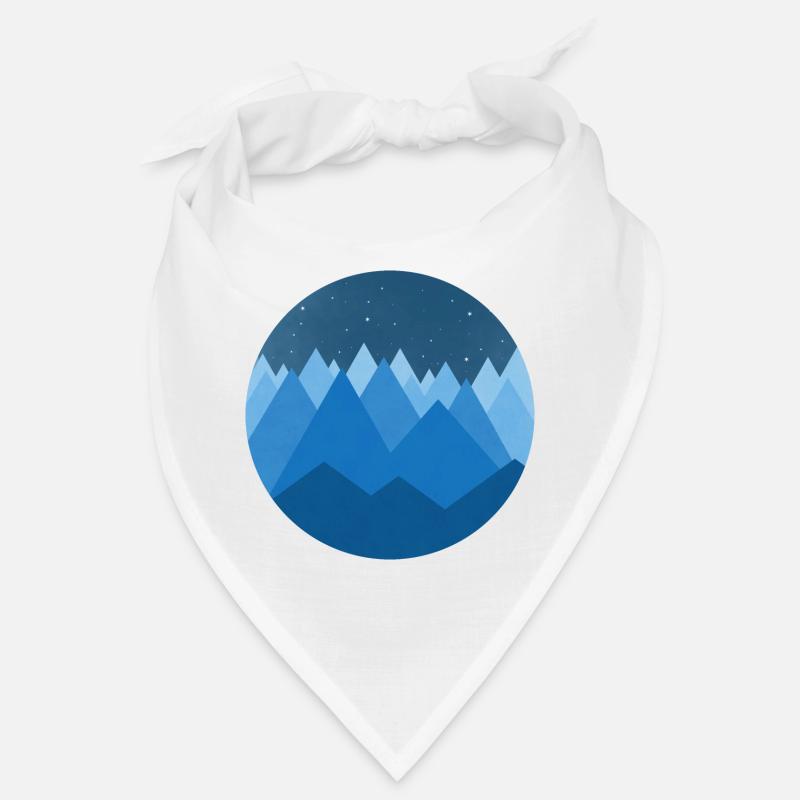 Montagnes enneigées style nocturne minimaliste Bandana