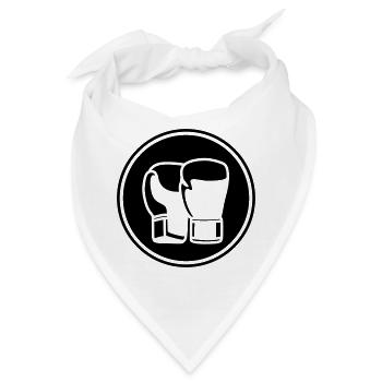 Boxhandschuhe symbol - Bandana - Weiß - Vorne