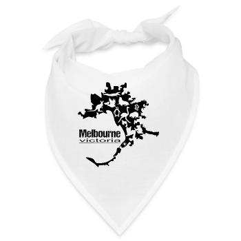 Melbourne - Victoria Animals - Bandana - Weiß - Vorne