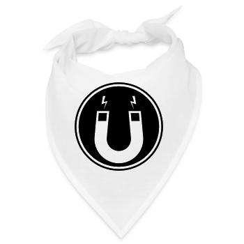 Hufeisen magnet - Bandana - Weiß - Vorne