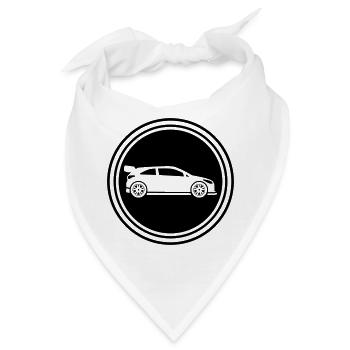 Auto Rennfahrer - Bandana - Weiß - Vorne
