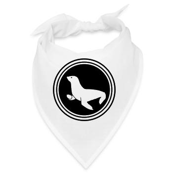 seehund tier - Bandana - Weiß - Vorne