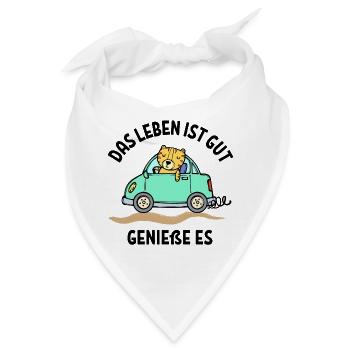 Auto Statement Autofahren Autofahrer Wagen - Bandana - Weiß - Vorne