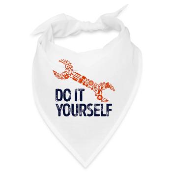Auto Schraubenschlüssel Statement Schrauber - Bandana - Weiß - Vorne