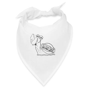 Unkraut rauchen - Schnecke - Bandana - Weiß - Vorne