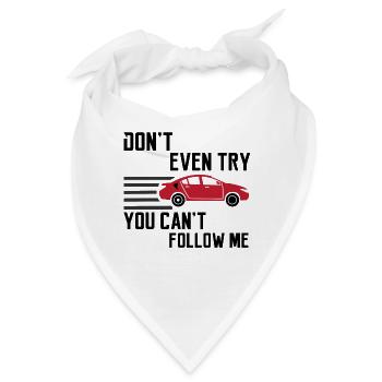 Rennsport Sportauto Auto Statement Rennfahrer - Bandana - Weiß - Vorne