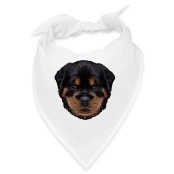 süße outfits, Rottweiler Welpe - Bandana - Weiß - Vorne