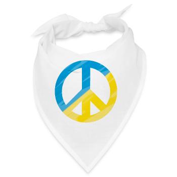 Peacezeichen, Friedenszeichen, Frieden, Ukraine - Bandana - Weiß - Vorne
