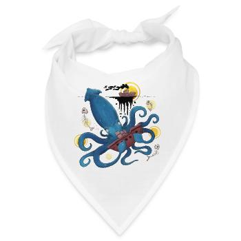 Blue Ink Spirits - Kraken Abyssal Riesenkalmar - Bandana - Weiß - Vorne