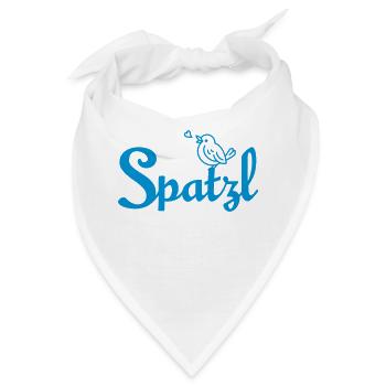 Spatzl – Kosename der Bayern - Bandana - Weiß - Vorne