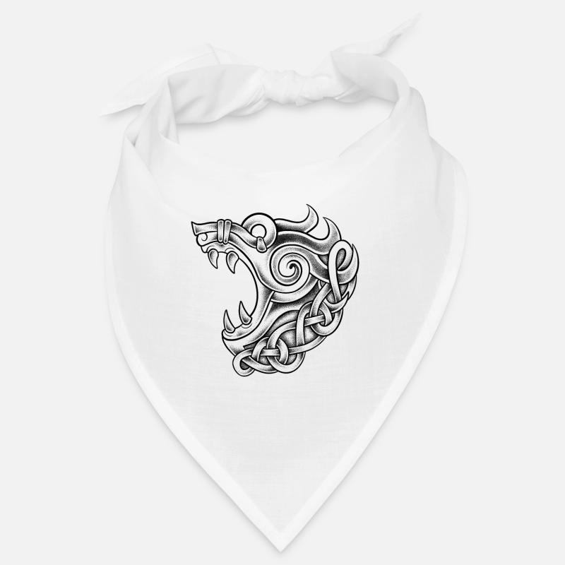 Fenrir Wikinger dotwork Tattoo Bandana