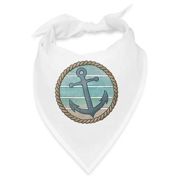 Anker Tau Seil Strand Vintage - Bandana - Weiß - Vorne