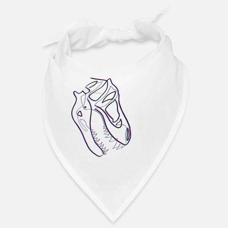 T-rex skull in single line blurred effect Bandana