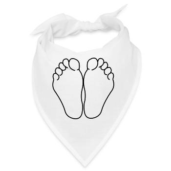 Logo der unteren Füße - Bandana - Weiß - Vorne