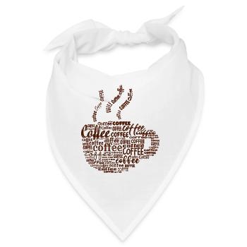 Kaffeetasse Kaffee Kaffeetrinker Kaffeeliebhaber - Bandana - Weiß - Vorne