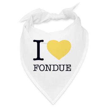 I LOVE FONDUE - Bandana - Weiß - Vorne