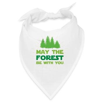 Möge der Wald mit dir sein - Bandana - Weiß - Vorne