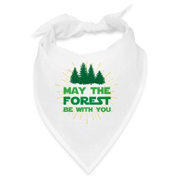 Möge der Wald mit dir sein - Bandana - Weiß - Vorne
