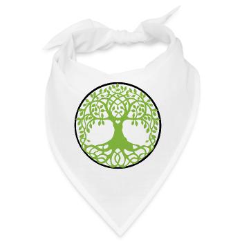 Mandala Baum des Lebens - Bandana - Weiß - Vorne