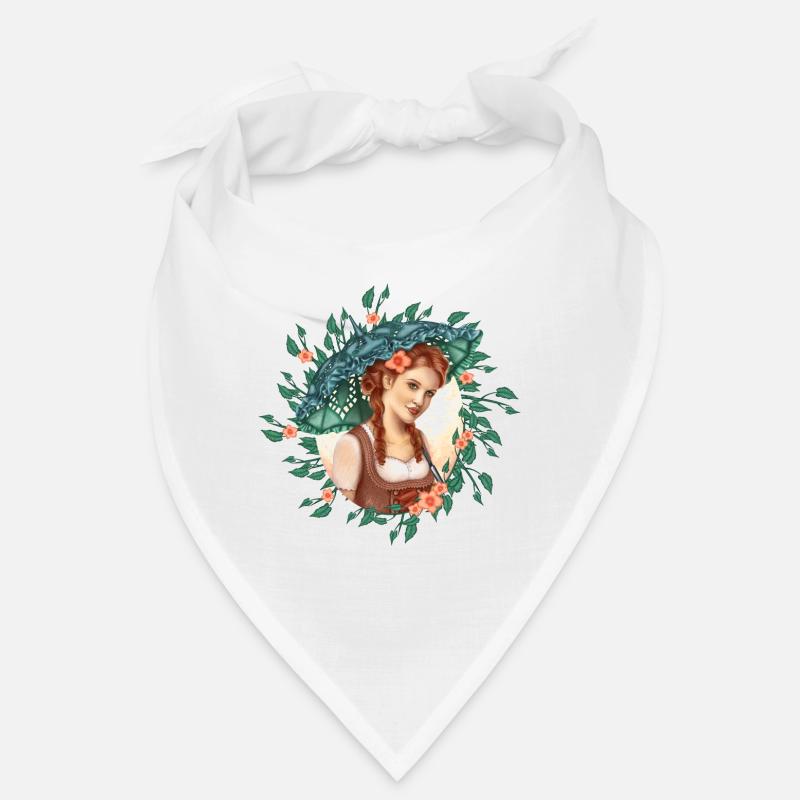 Fille avec un parapluie - Bandana - blanc