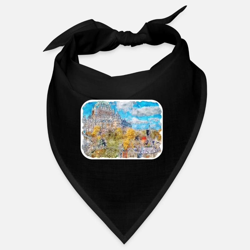 Québec Canada Aquarelle Dessin Dessin Illustration Bandana
