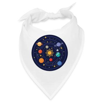 Sonnensystem - Bandana - Weiß - Vorne