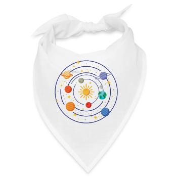 Sonnensystem - Bandana - Weiß - Vorne