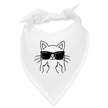 Cool Cat  - Bandana - Weiß - Vorne