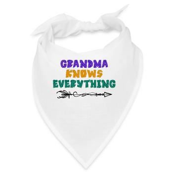 Alte Frau Cool Statement Großmutter Oma Seniorin - Bandana - Weiß - Vorne