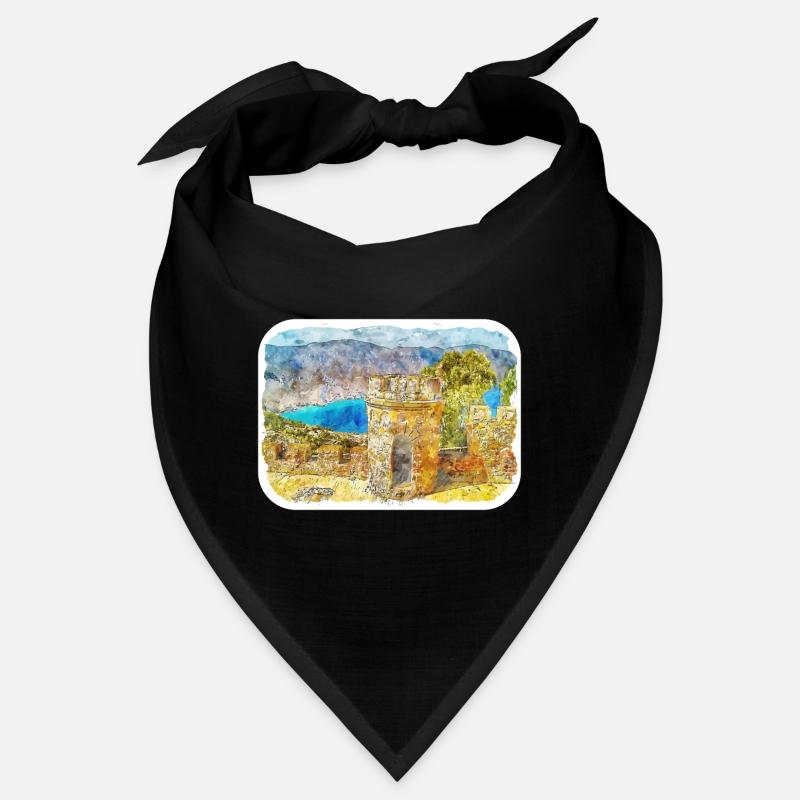 Carthagène Colombie Aquarelle Esquisse Dessinée Illustr Bandana