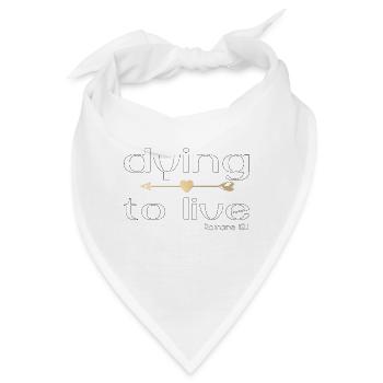 Christian Design Sterben, um Römer zu leben 12 Vers 1 - Bandana - Weiß - Vorne