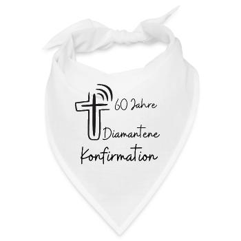 Diamantene Konfirmation 60 Jahre Jubelkonfirmation - Bandana - Weiß - Vorne