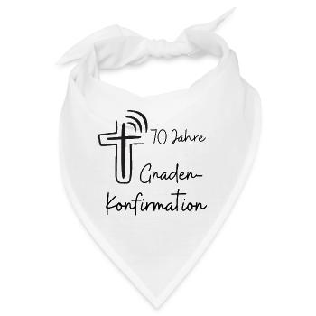 Gnaden-Konfirmation 70 Jahre Jubelkonfirmation - Bandana - Weiß - Vorne