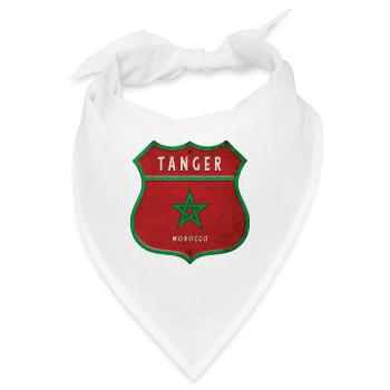 Tanger Marokko Wappen Flaggen Design - Bandana - Weiß - Vorne