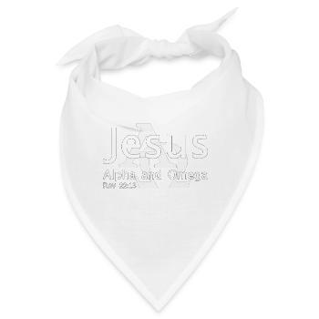 Christian Design Jesus, Alpha und Omega - Bandana - Weiß - Vorne