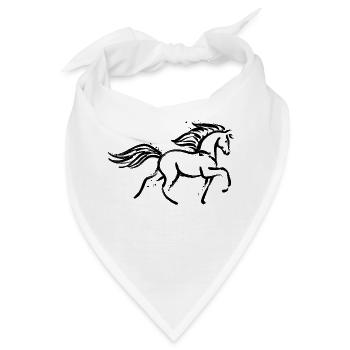 Pferde Galopp Hengst Islandpferde Isländer - Bandana - Weiß - Vorne