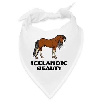 Pferdeliebe Pferde Statement Islandpferde Isländer - Bandana - Weiß - Vorne