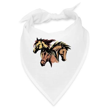 Pferde Hengst Islandpferde Pferdeliebe Isländer - Bandana - Weiß - Vorne