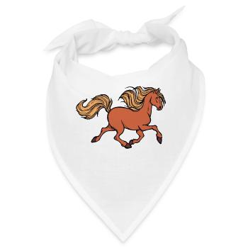 Pferdefan Islandpferde Galopp Isländer Pferde - Bandana - Weiß - Vorne
